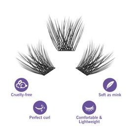 Madam Fifi Fluffy Lash Clusters, 156 Lightweight Clusters Individual lashes, 8-14mm Individual Lashes DIY Cluster Lashes Extension Soft Comfortable False Eyelashes (Fluffy-Mixed)