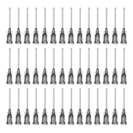 sourcing map Industrial Blunt Tip Needle 16G 1 Inch Length with Luer Lock Screw Interface Connector, Dispensing Needle for Liquid Glue Gun, 60 Pcs (Gray)