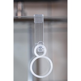 SOMA Flexible Rubber Bands for Bathroom Hooks - Universal Holder for Shampoo, Shower Gel & Co. - Smooth, Limescale Resistant Surface - Transparent