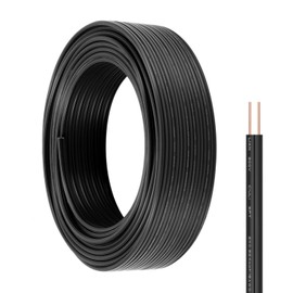 18 Gauge Wire 2 Conductor Electrical Wire SPT-1 100Ft 18/2 Low Voltage Wire 18 AWG Wire Flexible Wire Extension Cord Stranded Tinned Copper Wire for Lamp Lighting LED Strips Black