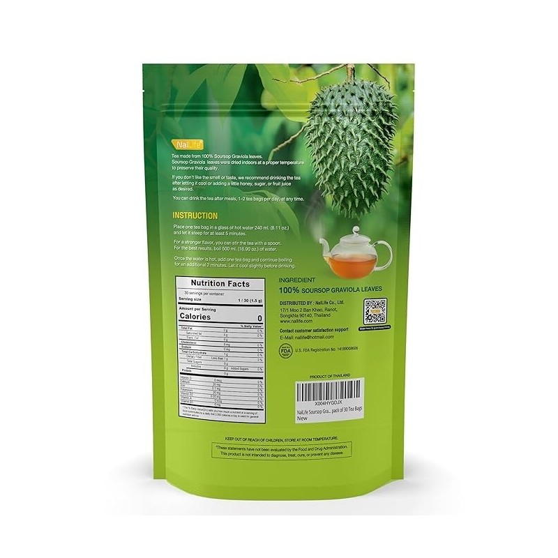 NalLife "200 Organic Soursop Graviola Leaves for Tea by NalLife"