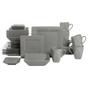 10 Strawberry Street Nova Square 40 pc Dinnerware Set, Gray