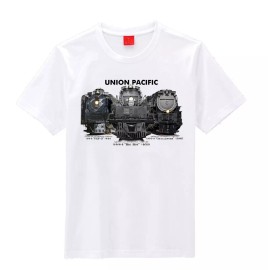 "Handmade" Union Pacific Big Steam Big Boy 4014, 3985 and 844 Train T-Shirts - Regular, S