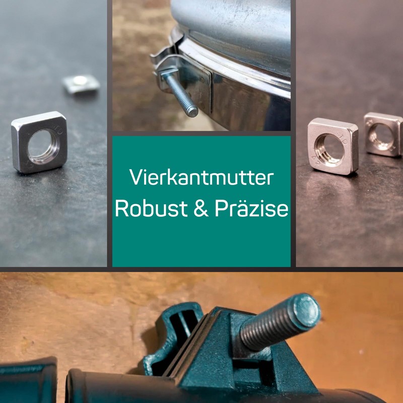 PRIOstahl Square Nuts Insert Nuts Sliding Nuts Square Washers Low