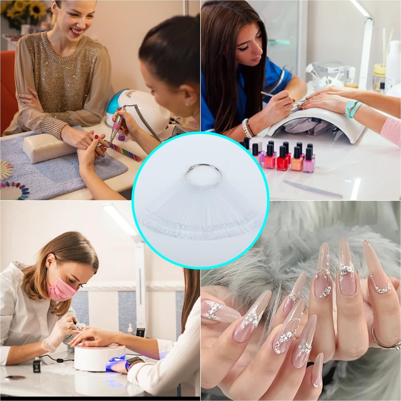 250 Pcs Plastic Nail Swatches Sticks, Clear Nail Swatch Sticks