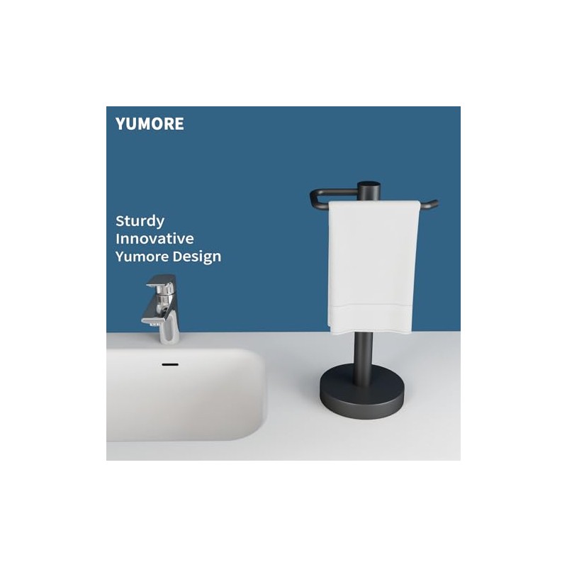 YUMORE Hand Towel Holder Stand Countertop Towel Rack Free Standing