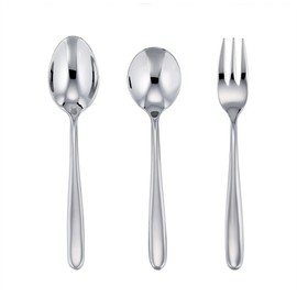 COMIART Stainless Steel Toddlers kids Spoon and Fork Set, 3-piece Silverware Flatware Utensils for Toddler kid and Child