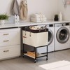 StorageWorks Laundry Cart, 2 Tier Rolling Basket with Wheels, 29