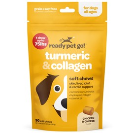 Hip and Joint Chews for Dogs | Daily Collagen for Dogs Comfort & Mobility with Turmeric for Dogs | Dog Joint Supplement for All Ages Breeds & Sizes | NASC Certified & Made in The USA | 90 Chews