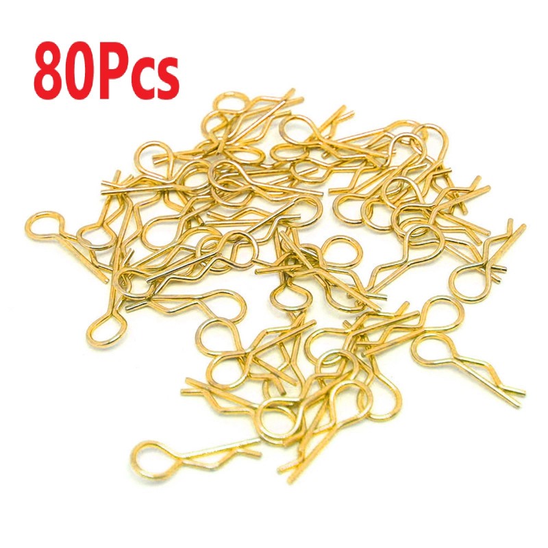 Universal 80x Durable Body Clips Body Pins For 1/10 RC