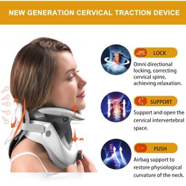 HEYOUTH Orthopaedic Neck Support, Adjustable Neck Brace, Inflatable Neck Pain and Support that Decompresses the Neck and Relieves Neck Tension