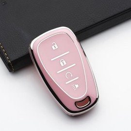 Tautrophen Key Fob Cover Compatible with Chevy Bolt EV EUV Trailblazer Traverse Trax Blazer Equinox Cruze Sonic Volt