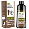 Farndu Light Brown Hair Dye Shampoo for Women Men, Instant