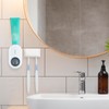 Toothbrush Holder Wall Mounted with Cover for Bathroom, 2 Slots