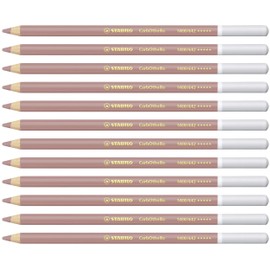 STABILO 1400/642"Carb0thello Chalk-Pastel" Colouring Pencil - Caput Mortuum Light Violet (Pack of 12)