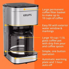 Krups Cafetera Goteo Eléctrica De Filtro Krups 1.5 L Café American