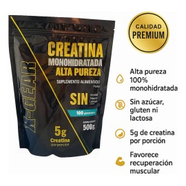 Xgear Creatina Monohidratada 500g Sin Sabor