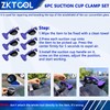 ZKTOOL 6PC Suction Cup Clamp Set, Class Clamps Kit for