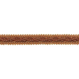 DÉCOPRO 10 Yard Pack - Rust Gold Baroque Collection Gimp Braid 7/8 inch Style# 0078BG Color: Cinnamon Toast - 6122