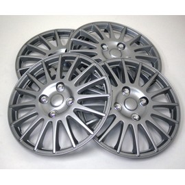 TuningPros WSC-611S15 Hubcaps Wheel Skin Cover 15-Inches Silver Set of 4
