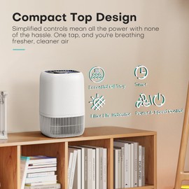 True HEPA Purifier with Aroma, Sleep Mode, Timer, for Home, Office, Bedroom, 6.69 x 6.69 x 9.84