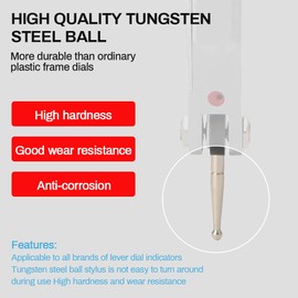 Dial Indicator, DTI Gauge 0-0.8mm, 0.01mm Accuracy for High Precision Measurements with 240° Adjustment, Fully Enclosed Design