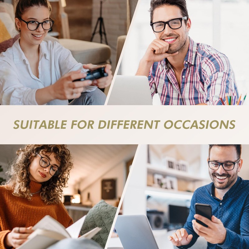 Przene Reading Glasses for Women Men Oval Blue Light Blocking