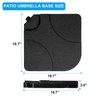 Simple Deluxe 4pcs 176lb Capacity Cantilever Offset Patio Umbrella Base