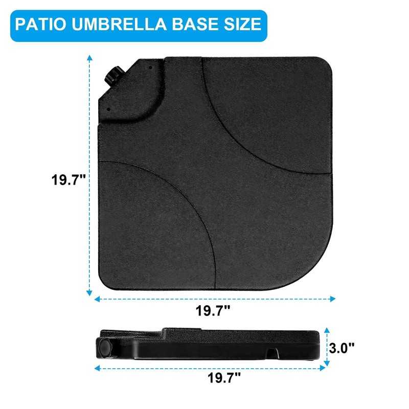 Simple Deluxe 4pcs 176lb Capacity Cantilever Offset Patio Umbrella Base
