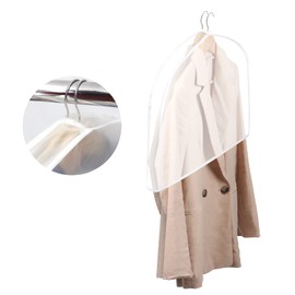 KEEGH Extra Wide Garment Shoulder Covers Bag (Set of 12) Breathable Hanging Closet Suit Organizer Keep Clothes Shoulder Clean, 2" Gusset Hold More Coats, Jackets, Dress