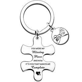 JMIMO Anniversary Valentines Gifts for Her Him Romantic Boyfriend Gifts Puzzle Christmas Birthday Gifts for Wife Husband You Were My Missing Piece And Now It's You That Makes Me Complete