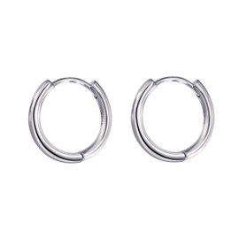S.Leaf Hoop Earrings for Women Sterling Silver Hoop Earrings Huggie Earrings 14k Gold Plated