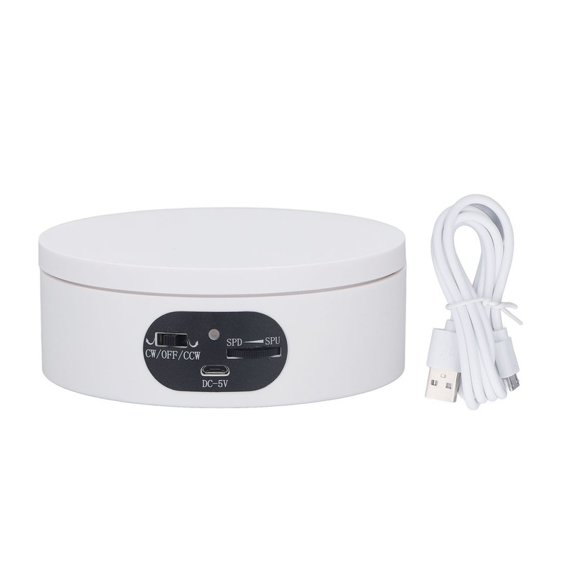 Rotating Display Stand 4.7in USB Battery Powered Stable Quiet Auto