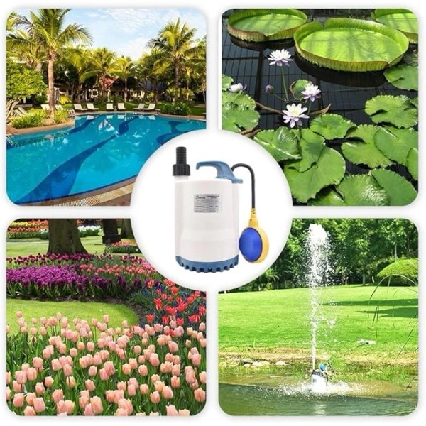 SONGJOY 1/3 HP Submersible Utility Pump 1900GPH Dirty Clean Water