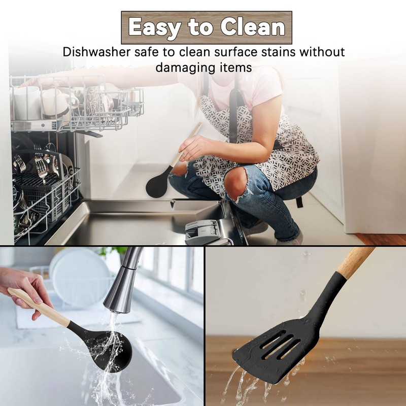 Camping Cooking Utensils Set, Silicone Cookware for Travel BBQ