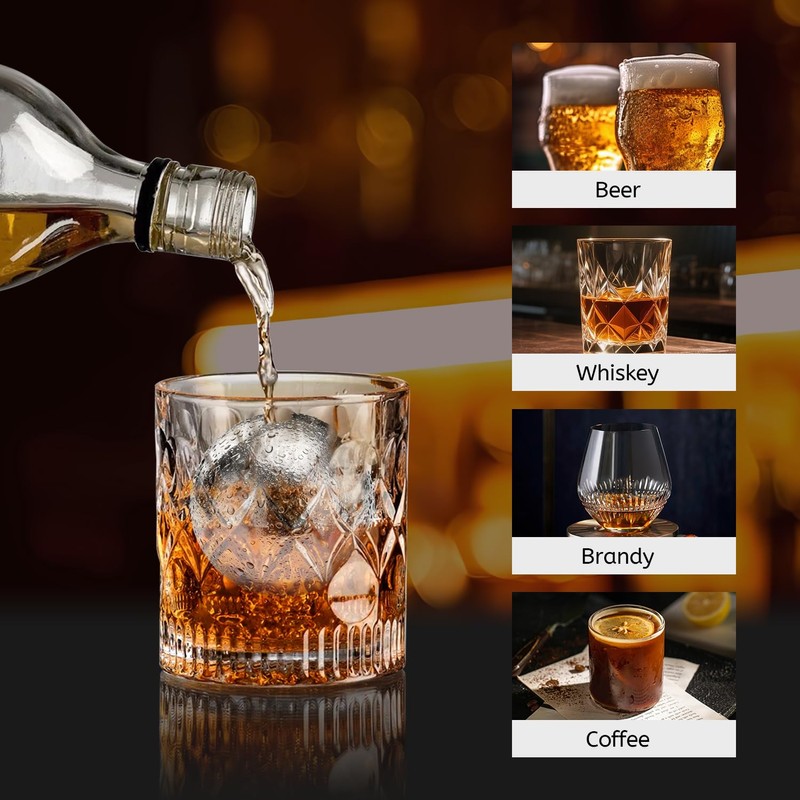 Reusable Stainless Steel Ice Cubes - 2 XL 55mm Cooling