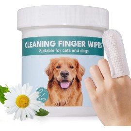 No Pawblems Natural Ear Finger Wipes for Dogs & Cats Comfy Finger Design | Clean Ear Wax