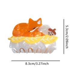 Cute Fox Hair Clips,Novelty Acetate Hair Clip,Small Animals Claw Clips for Women