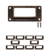 FUXXER® 10 x Apothecary Cabinet Label Window Antique Bronze Design