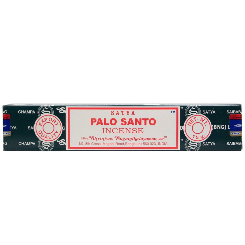Satya Palo Santo Incense, 12 Boxes with 15 Sticks Each