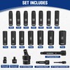 WORKPRO 20-Piece 1/2＂ Drive Deep Impact Socket Set, 6-Point, Cr-V
