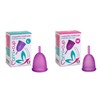 Kit Menstruationstasse MamiCup® M+L (Lila) - Weiches, flexibles, wiederverwendbares medizinisches