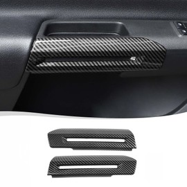 Voodonala for Ford Mustang 2015-2023 Car Door Interior Door Handle Panel Cover Compatible with Ford Mustang 2015 2016 2017 2018 2019 2020 2021 2022 2023(Carbon Fiber Black,2Pcs/Set,ABS)