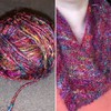 Recycled Sari Silk Yarn - Bulky Yarn - Multicolor Ball