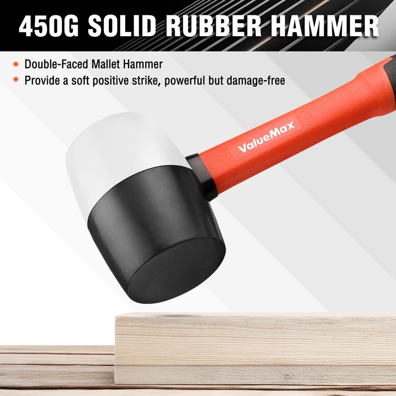 ValueMax Rubber Mallet 16 oz/ 450 g, Mallet Hammer with