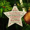 RED OCEAN CHRISTMAS BAUBLE Wooden Star Memorial Plaque For Mum