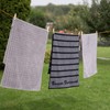 BVB Shower Towel 140 x 70 x 1 cm Grey/Black