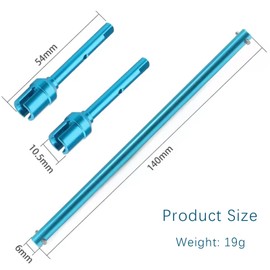 Center Drive Shaft Propeller Shaft TT02 RC Car Aluminum Alloy Center Shaft for Tamiya TT02 - High-Performance CNC Machined Upgrade Parts (1 Shaft)