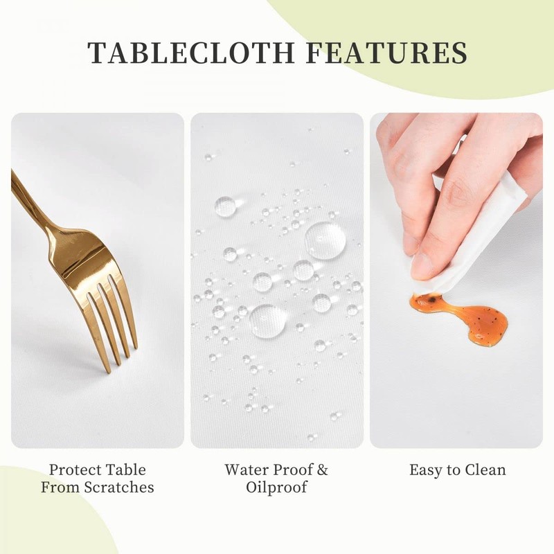 LKEZYOEL Fitted Rectangle Table Cloth for 4ft Table Old Brown