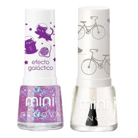 Renova Esmaltes para Uñas Mini duo Andromeda y Brillo cada uno 7.7ml                                                                                  